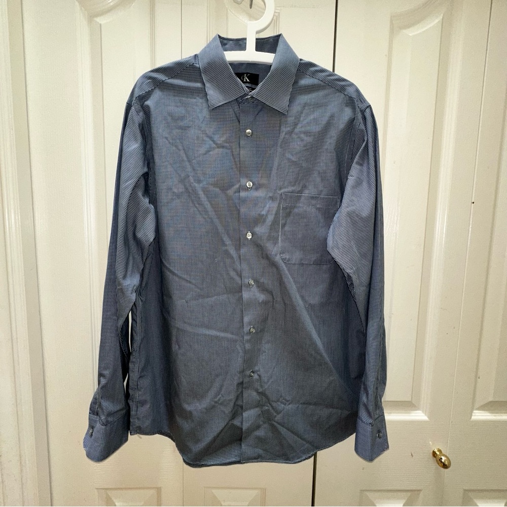Calvin Klein Navy Non Iron Shirt L